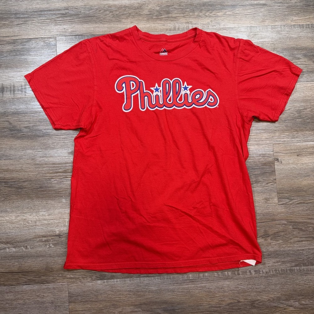 Philadelphia Phillies Andrew McCutchen Majestic Shirt Mens Large Graphic #22